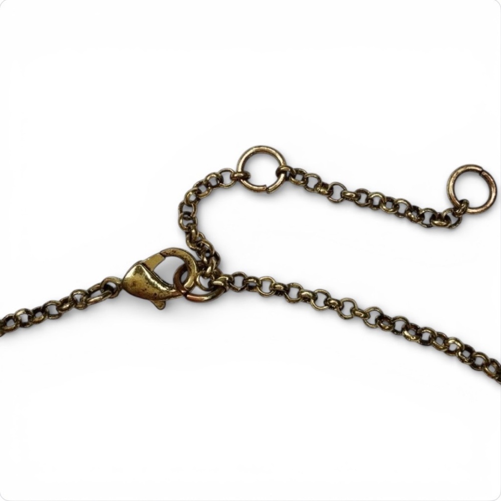 Vintage Banana Republic Oval Black Onyx & Rhinestone Pendant Necklace - Picture 10 of 11